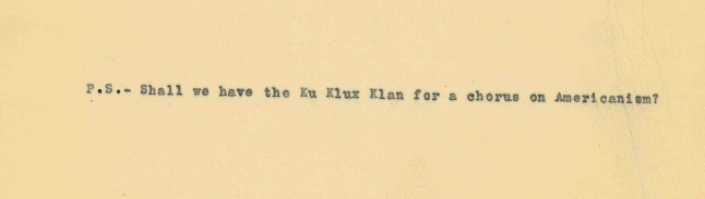 Post Script to the Letter from Rev. Mother Mary James Rogers to Ellen Ryan Jolly, 26 August 1924
